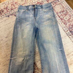 7 For All Man Kind Women's Blue Cropped Alexa Size 29 Jeans In Fantastic Shape!!